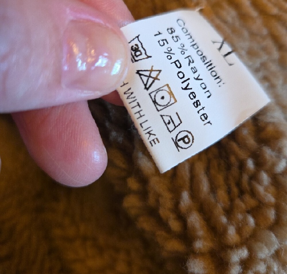 Black Denim Jacket with Sherpa Lining Xl - Picture 4 of 4